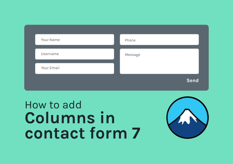 How to add columns in contact form 7