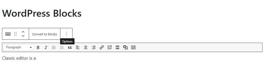 WP Gutenberg Classic Editor