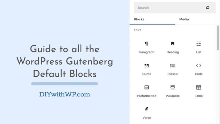 Walkthrough of all WordPress Gutenberg Default Blocks