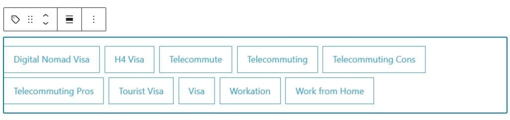 WP Gutenberg Tag Cloud